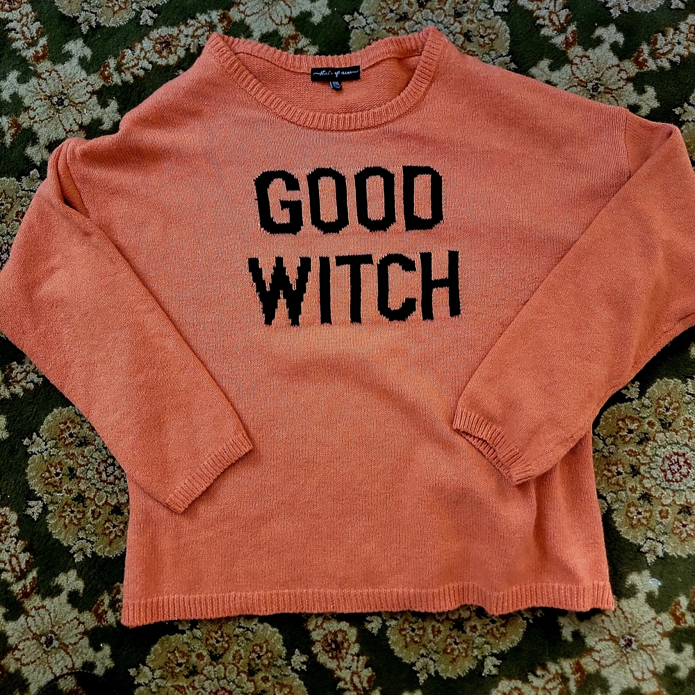 State of Mind Orange 'Good Witch' Sweater